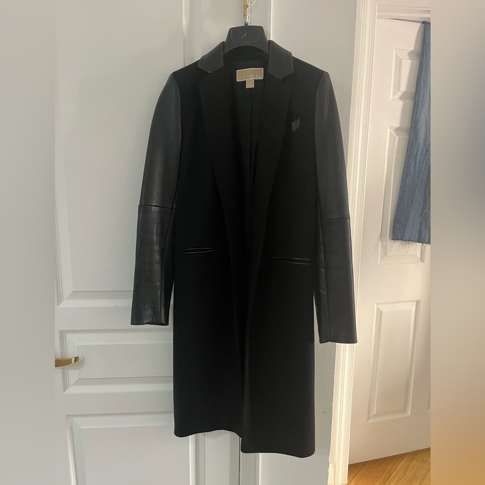 Micheal Kors Black Wool Coat